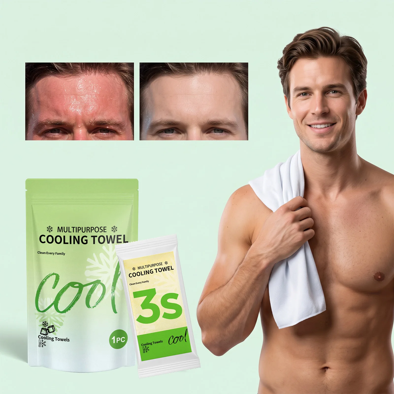 New Dispoable Quick Drying Neck Wraps Ice Towel Soft Breathable Cold Towel Sports Running Yoga Gym Club Sports view 4