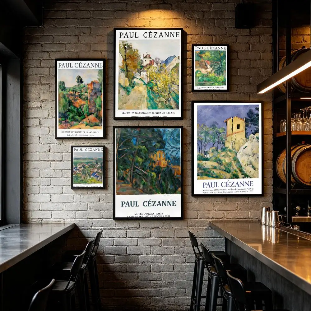 Vintage P-Paul Cezanne Painting Poster HD Home Wall Stickers House Hallway Living Room Bedroom Bar Office Decor Art Prints