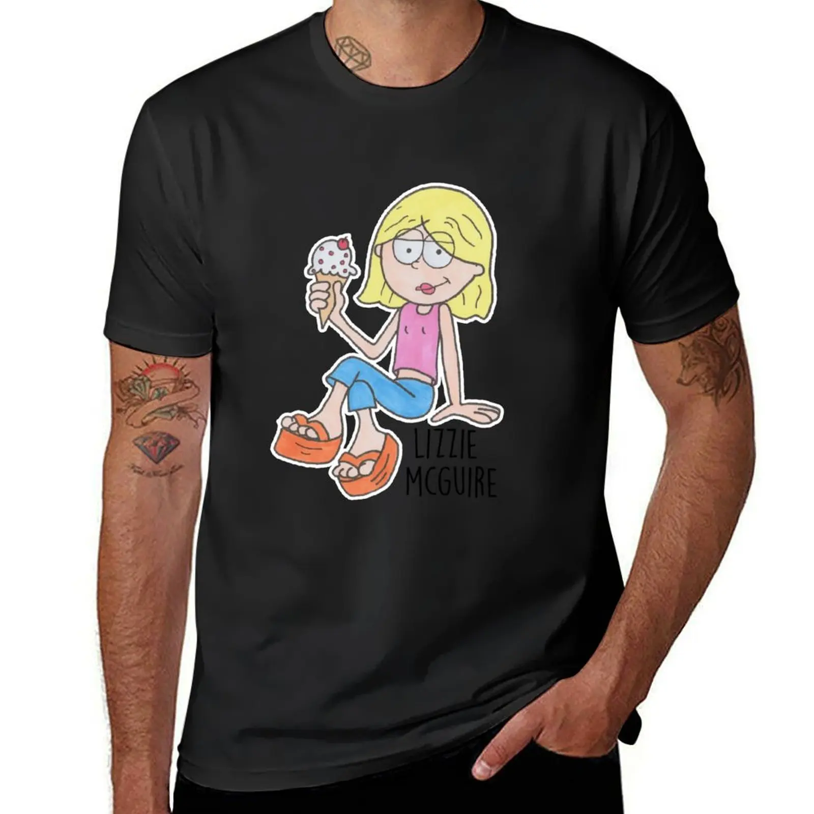 Lizzie Mcguire T-Shirt customs Short sleeve tee quick drying men workout shirt