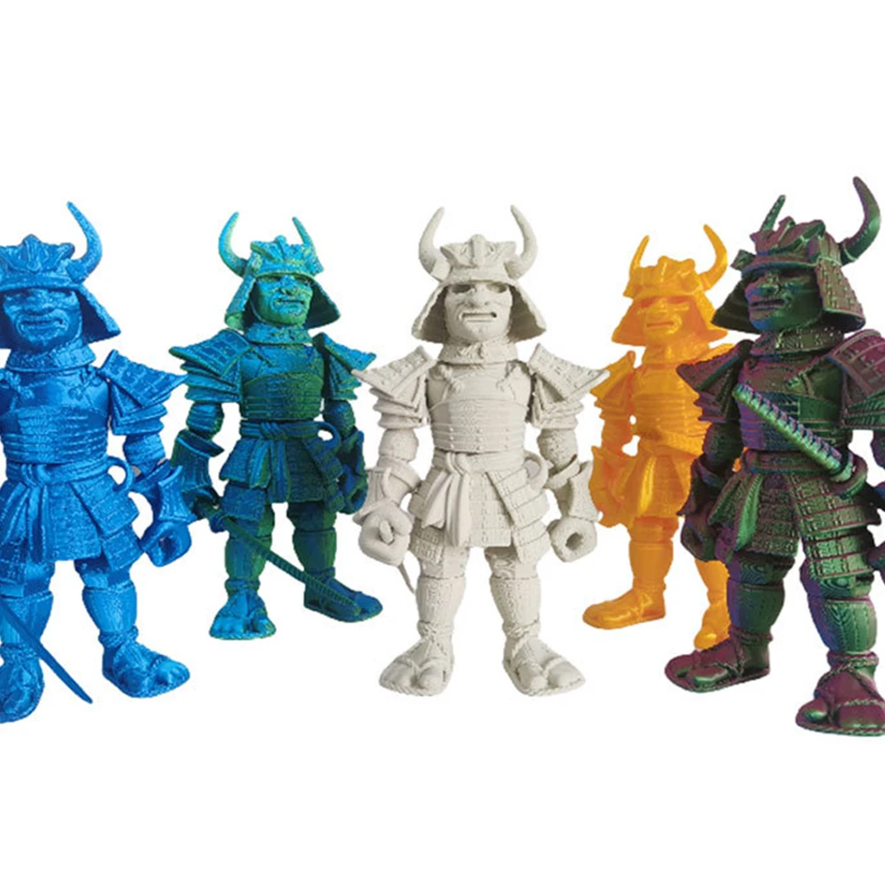 Samurai Warrior Model Toys para crianças, figuras impressas em 3D, multi-articulação, ornamento móvel, decorativo, luminoso, novidade, presentes para meninos