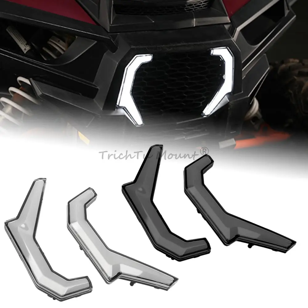 

12V LED Front Fang- Accent Light Turn Signal Lamps Compatible with Polaris RZR XP 1000 2014-2018 car accessories