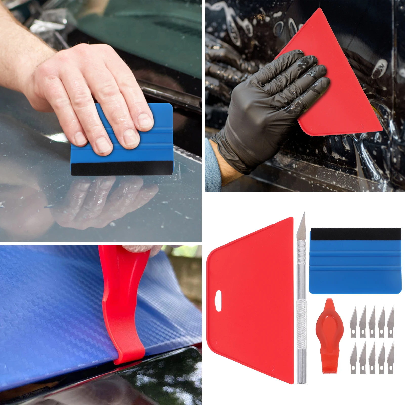 

1 Set Wallpaper Smoothing Tool Kit Anti Slip Grip Wall Paper Installation Squeegee Peel Stick Tools For Vinyl Backsplash Car