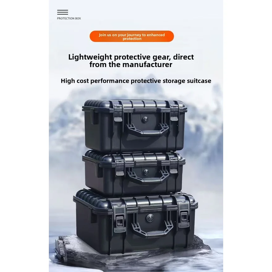 Multifunctional Portable Protective Safety Waterproof Anti‑fall Equipment Protection Box Camera Tool Accessories Storage Box.
