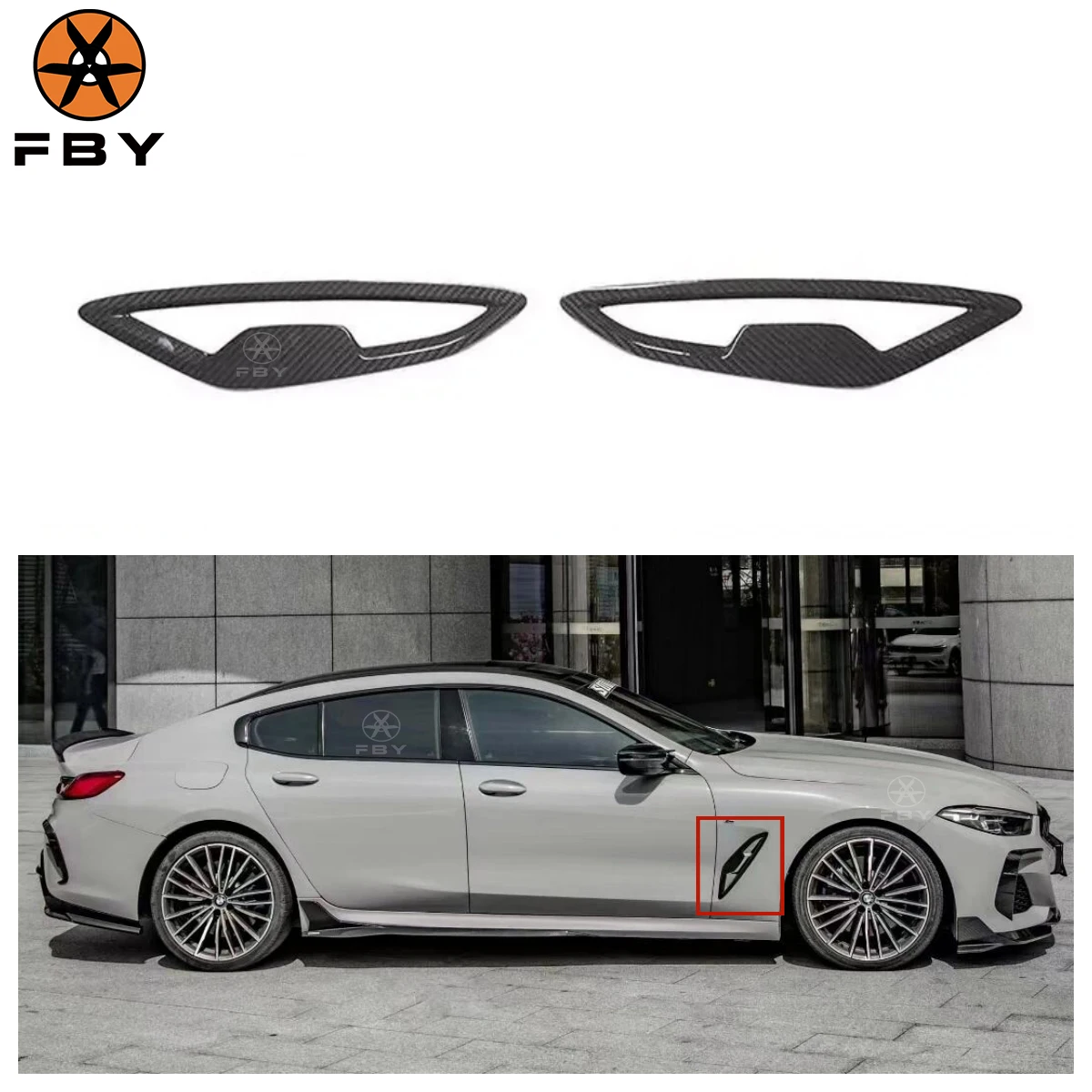 

Car Accessories Carbon Side Fenders Air Vents For BMW 8Series G14 G15 G16 840i 850i 2020-2023