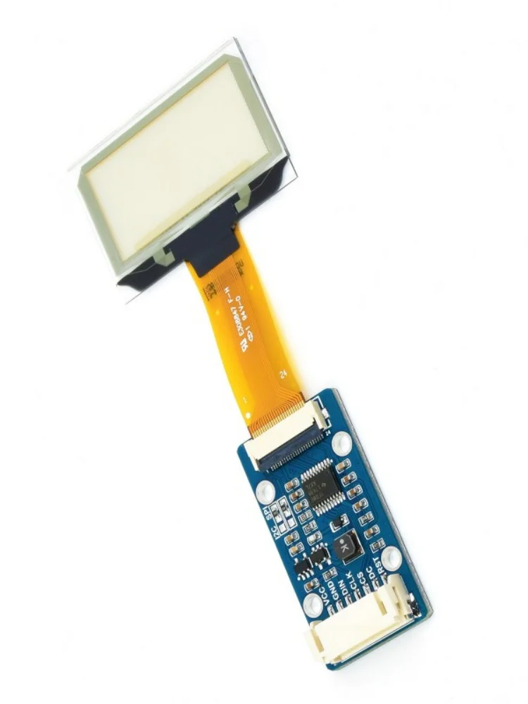 1.51inch Transparent OLED, 128×64 Resolution, light blue color display， SPI/I2C Interfaces