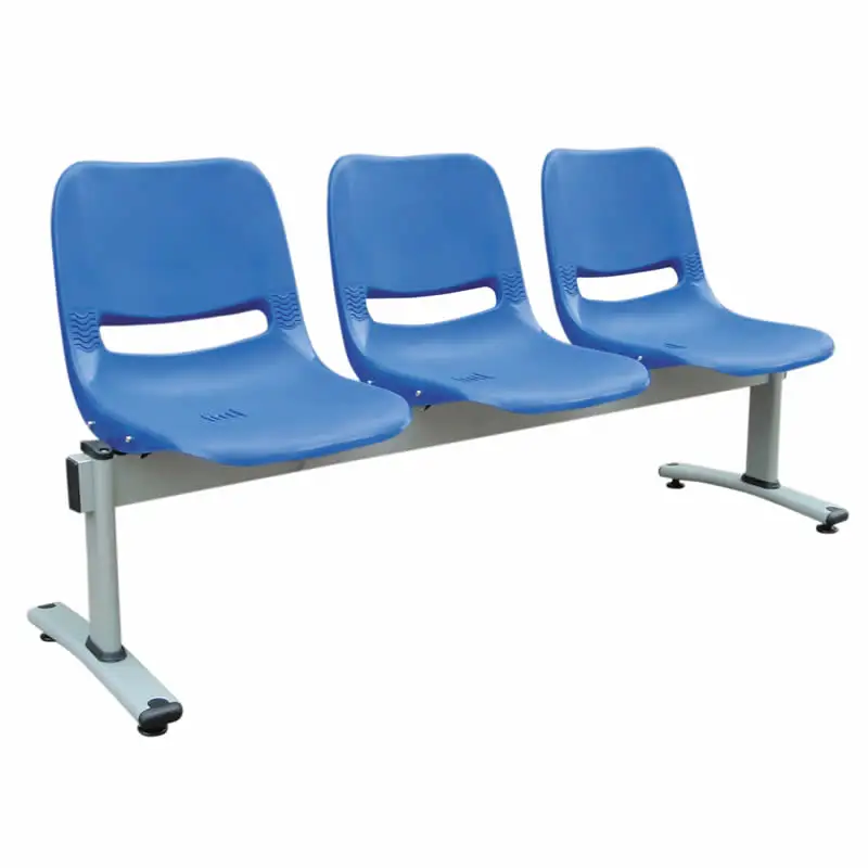 3 Seats Airport Public Seating Bench Lounge Chair Reception Waiting Chair with Cushion