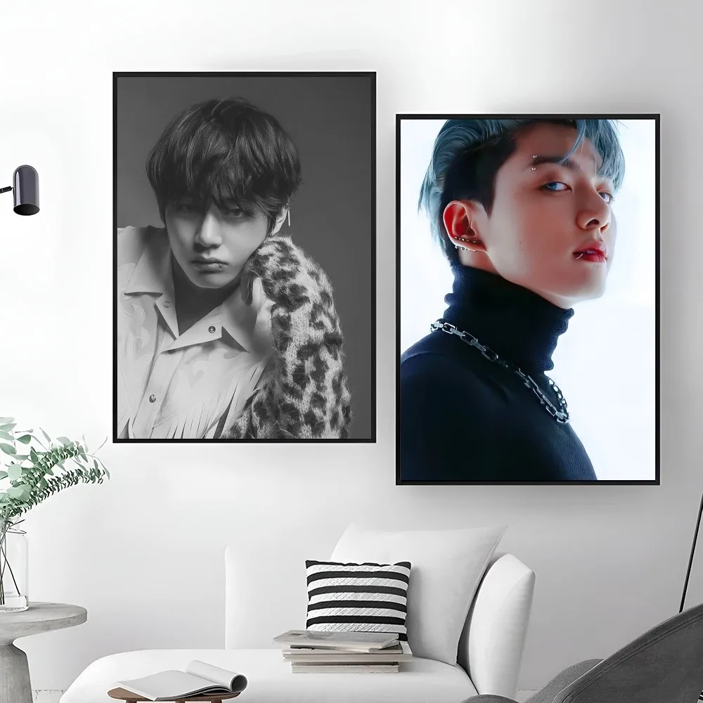 1pc J-JungkookS Singer Self-adhesive Art Poster Waterproof Paper Sticker Coffee House Bar Room Wall Decor