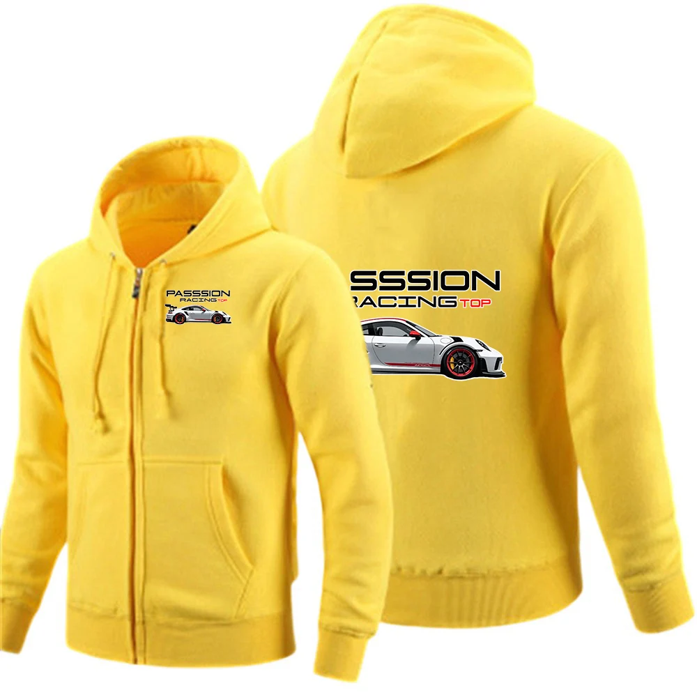 Top-level Racing Element Pattern New fashionable men's autumn casual hooded sweatshirt and sweatshirt suitable Hoodies jacket