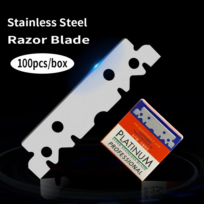 Single Edge Razor Blades Stainless Steel Men's Razor Shaving Blades for Smooth Precise Clean Manual Razor Blade Shaving Tool