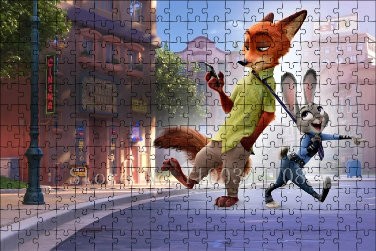 Puzzle de films Disney Zootopia, dessins animés, Judy et ick, jeu d'assemblage, jouets éducatifs pour enfants