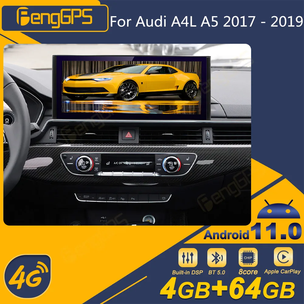 

Автомагнитола для Audi A4L A5 2017-2019, Android, 2Din, стереоприемник, Авторадио, мультимедийный плеер, GPS-навигация, экран головного устройства