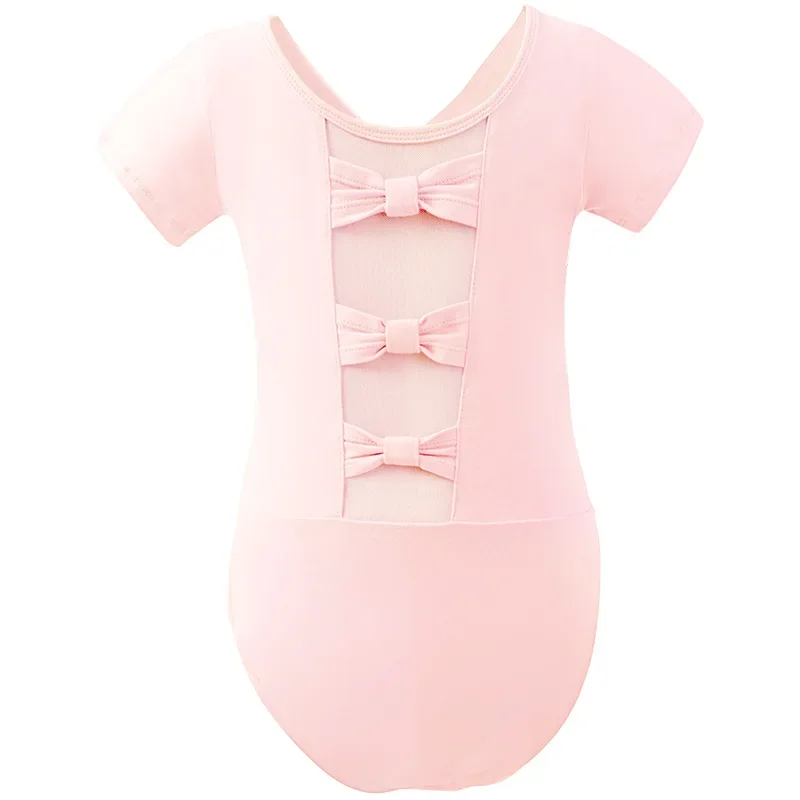 Body dziecięce z krótkim rękawem do ćwiczeń baletowych, strój gimnastyczny dla dziewczynek, trykoty taneczne, kostiumy baletowe na scenę.
