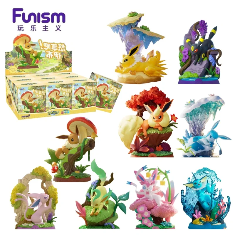 

In Stock Playful Pokemon Eevee Series Blind Box Anime Figure Desktop Ornament Collectible Decor Gift Toy