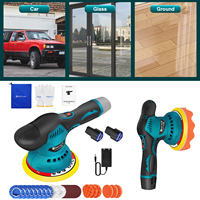 Cordless Car Motorbike Polisher Buffer Sander Dual Action Polishing Machine,12V Base for Car Care Furniture Polishing Sanding