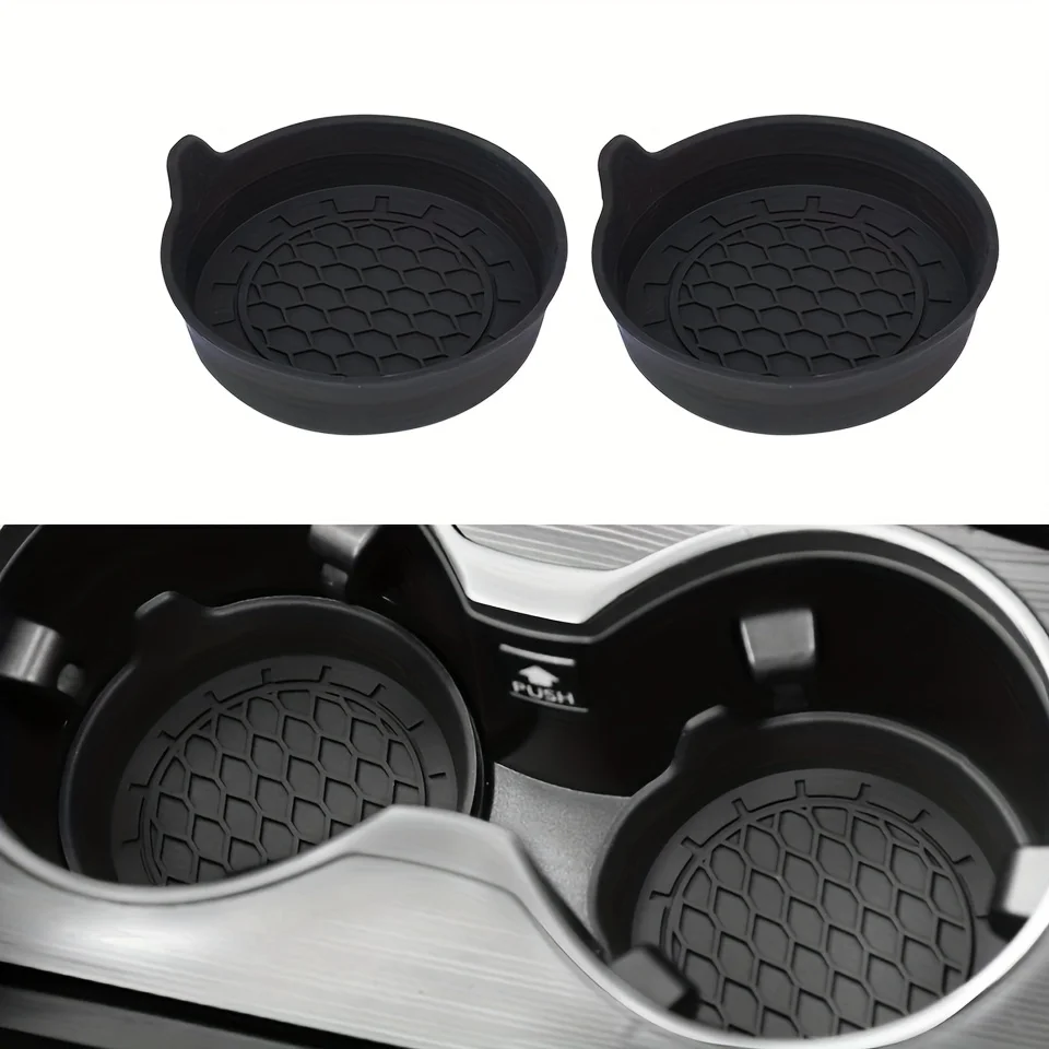 Auto-Silikon-Getränkehalter-Matte, wasserdichte Getränkehalter-Matte, universelle runde Auto-Aufbewahrungsmatte, rutschfeste Matte, Mittelkonsole-Getränkehalter-Matte – Detail 5