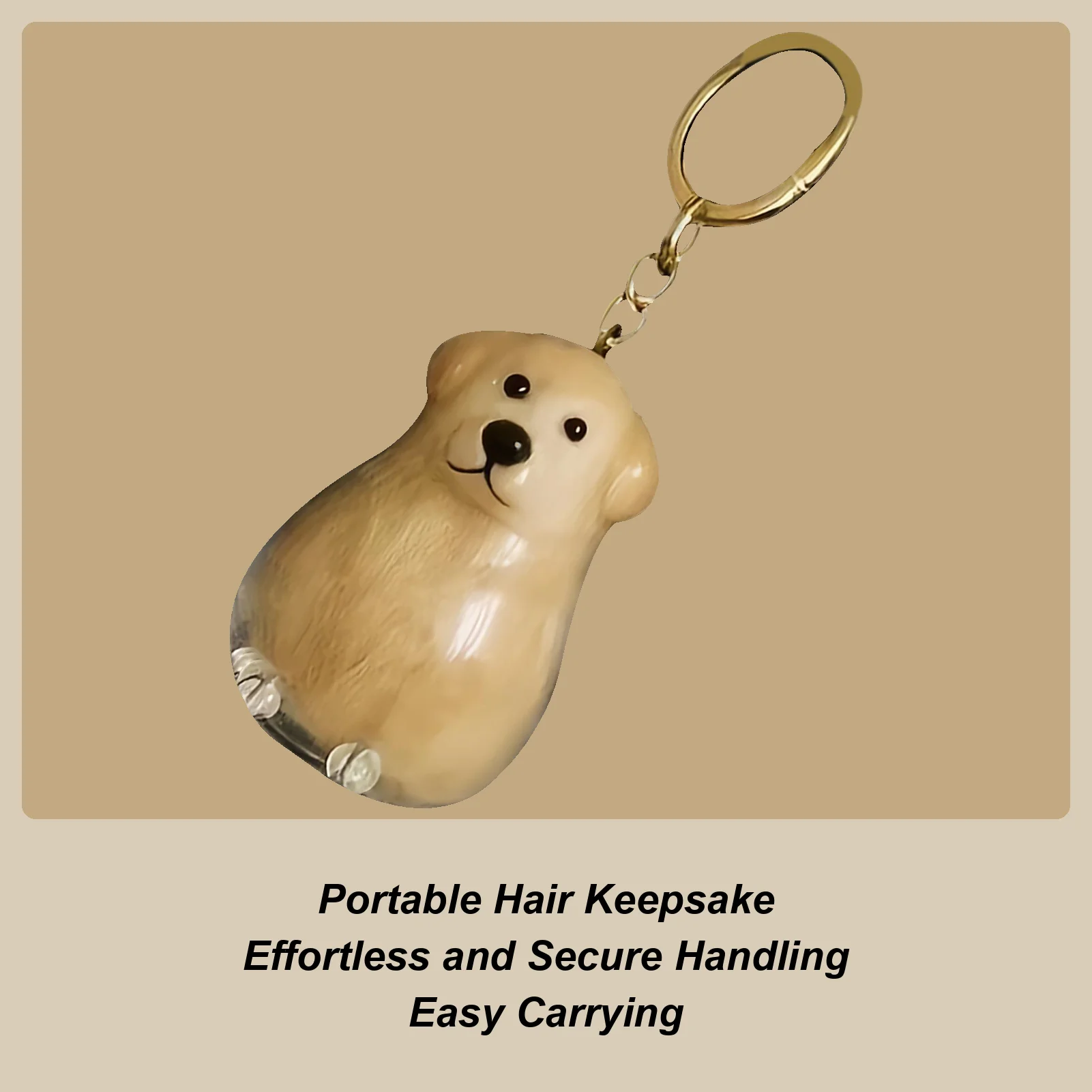 Dog Hair Collector Keychain Transparent Dog Hair Collector Keychain Cute Pet Keepsake Ornament Purse Pendant for Bag Handbag Car