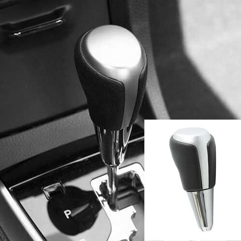 

For Toyota Prius C / Camry 2012 2013-2017 Car Interior Automatic Gear Shift Knob Shifter Lever Head PU Leather Auto Accessories