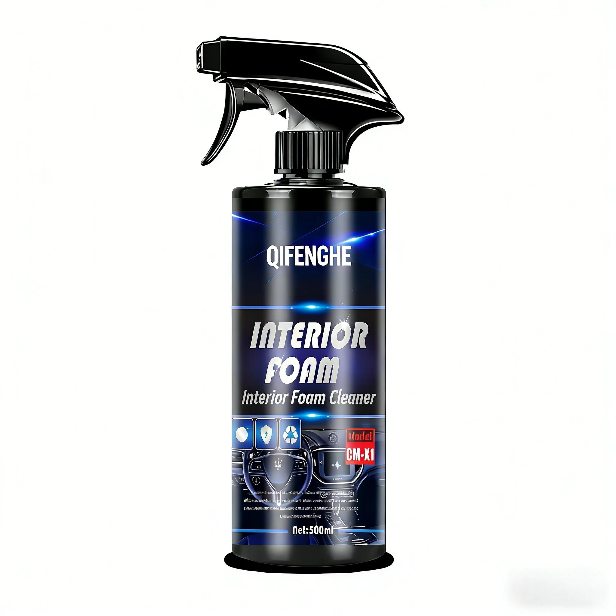 Schaumreiniger ohne Ausspülen für Autoinnenräume Mehrzweck-Polsterreiniger zur Entfernung von Flecken und Schmutz