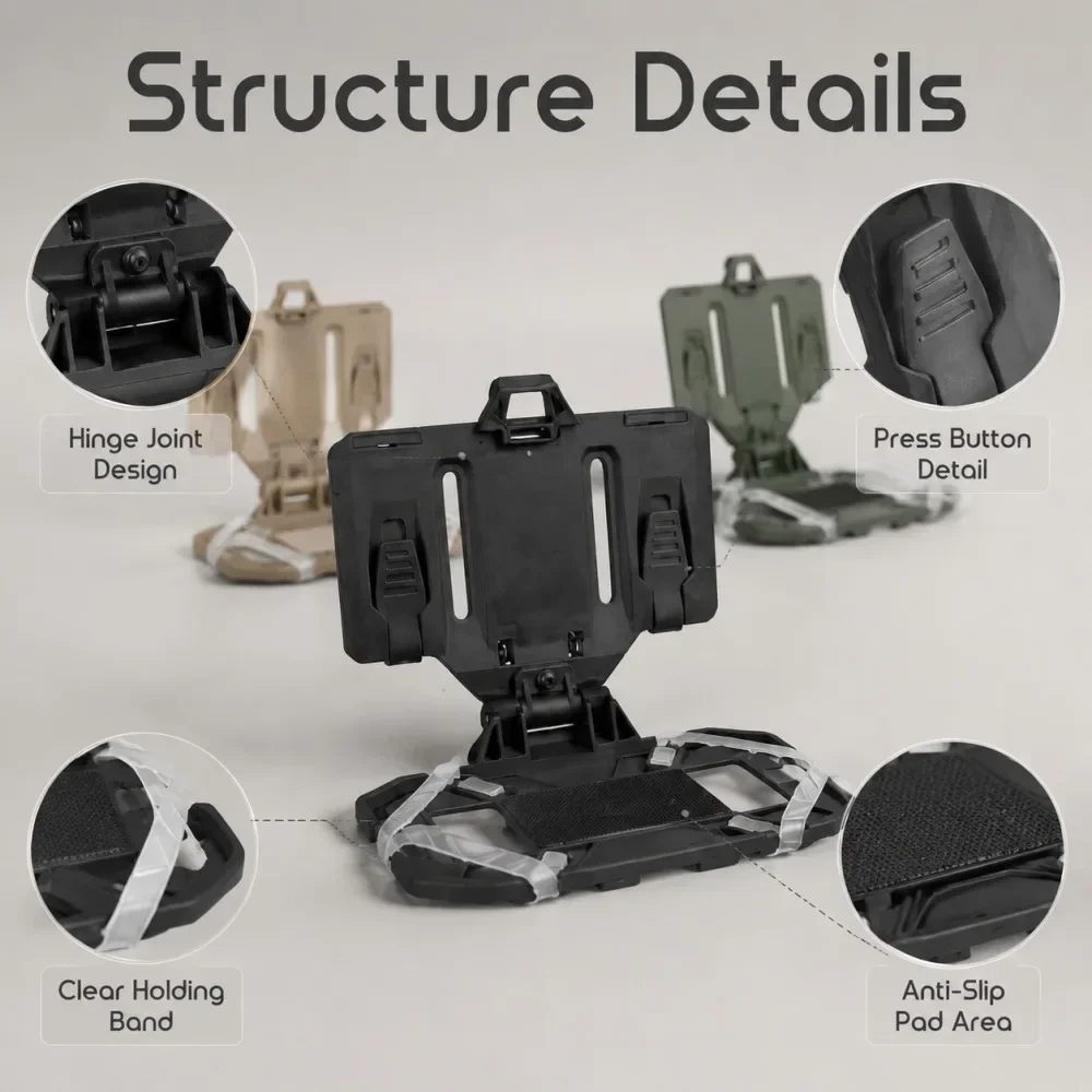 Outdoor Tactical MOLLE Folding Navigation Board Map Case Admin Panel Mobile Phone Navigator Holder Hunting Vest Accessories