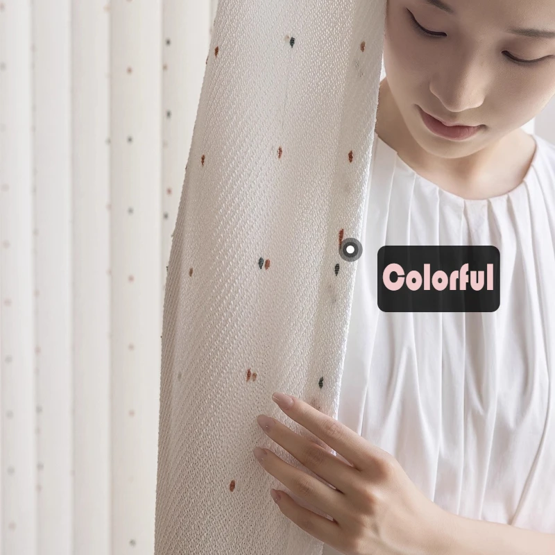 Color Dopamine-based Children's Room Is Transparent and Unobstructed  Custom Size White Tulle Curtains for Living  Bedroom