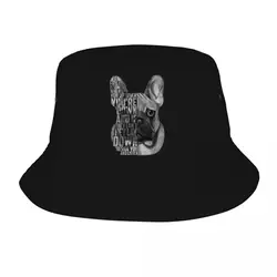 Unisex French Bulldog Quote Bucket Hat Dog Lover Breathable Fisherman Hats Spring Casual Fishing Caps Hawaii Pattern Sun Hat