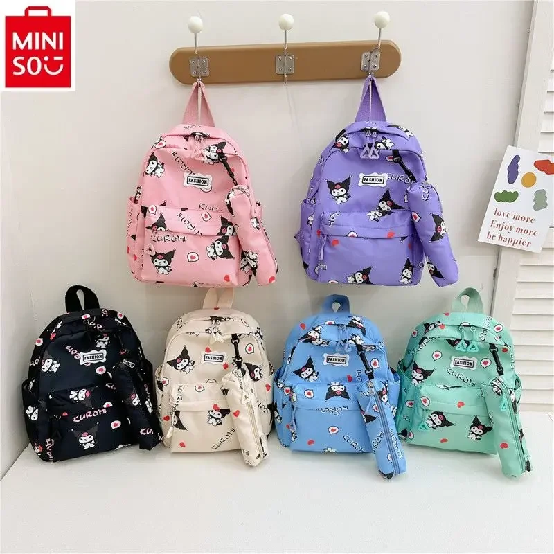 MINISO Sanrio Hello Kitty Kuromi Cartoon 3-7 Year Old Kindergarten Travel Backpack Children's Large Capacity Backpack