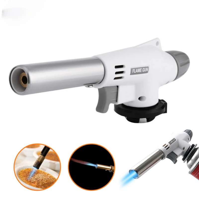Quemador de Gas de soldadura, soplete de Gas con llama, pistola de llama, soplete para cocinar, soldadura de butano, encendido automático, quemador de gas, encendedor de calefacción