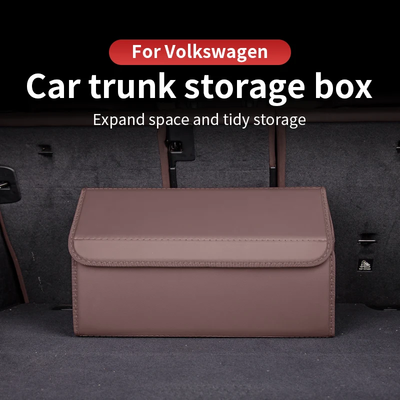 Car Trunk Storage Box for Volkswagen, Multi-compartment Partition Storage, Built-in Portable Handle, Anti-slip Bottom Design
