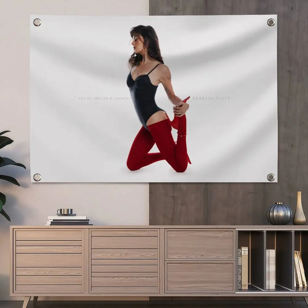 R-Rebecca B-Black Age Of The Exhibitionist 150x200cm 60x90cm Flag Decoration Outdoor Picnic Party Home Camping Party Art Hanging