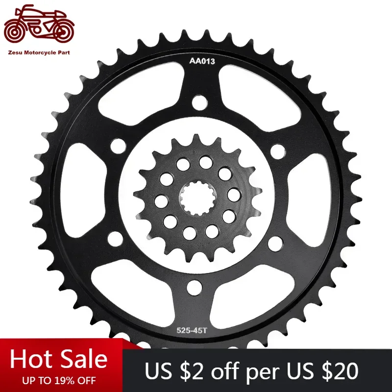 

2023 2024 Front and Rear Sprockets 20CrMnTi For SUZUKI GSX-R750 GSXR750 GSXR 750 L9 M0 M1 2019 2020 2021 2022 45T/17T 525 Chain