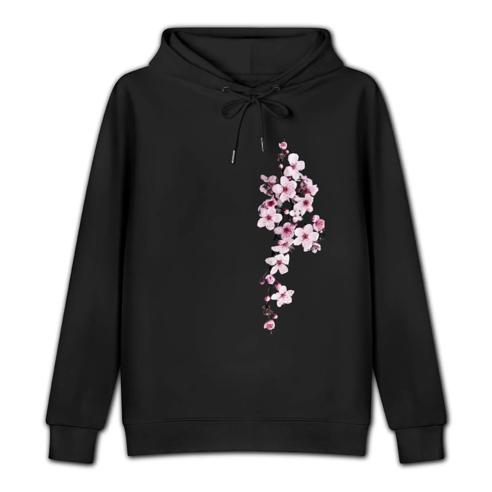 One-side Cherry Blossom Branch Pullover Hoodie mens designer clothes men's sweat-shirt set fashion men pullover