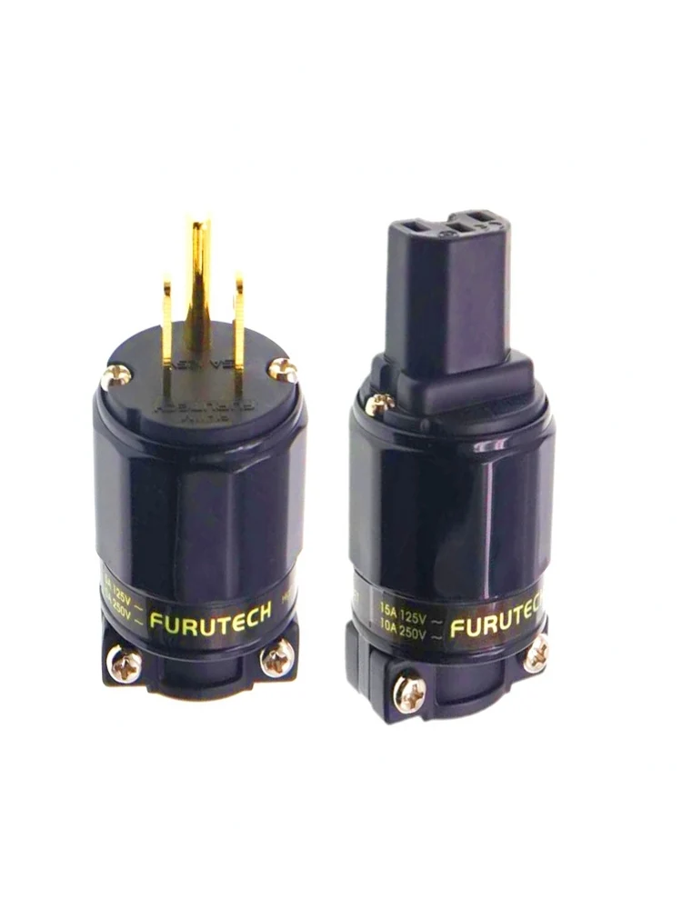 FURUTECH FI-E11(G) /FI-11-N1(G) US Power Plug 24k Gold Plated End Schuko-Stecker IEC 15A/125V 16A/ 250V