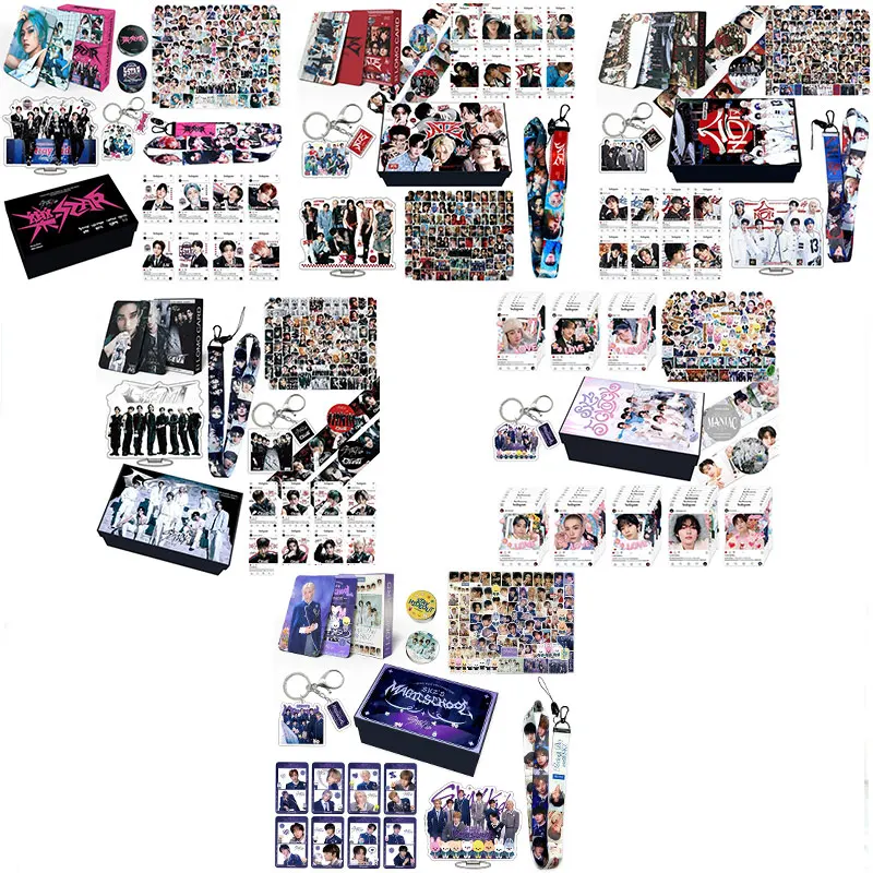 

KPOO New Stray Kids Подарочная коробка Официальный альбом KARMA Товары SKZOO Наклейка Стандартная фигурка Подвесной ремешок Набор Lomo Fan Gift