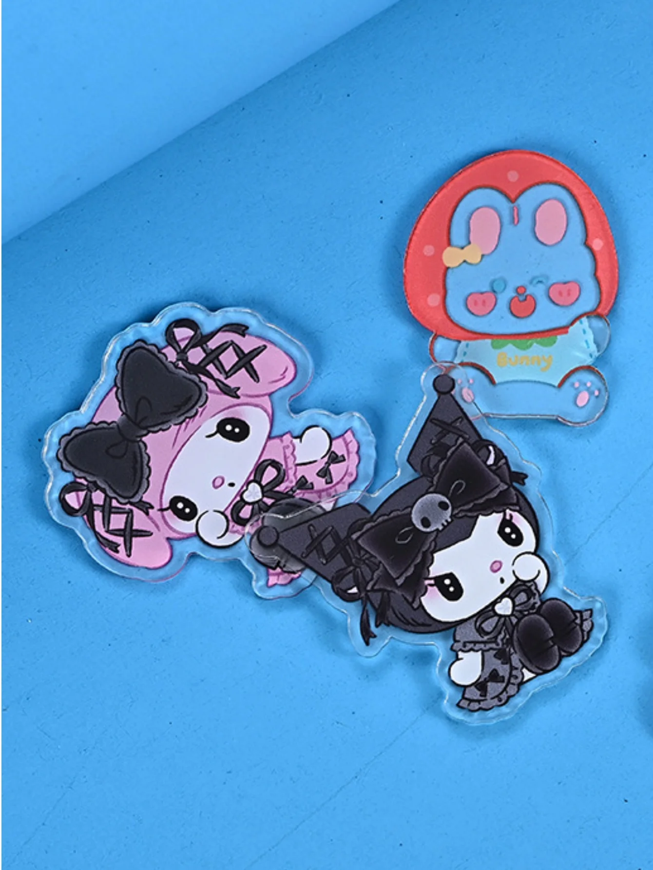 2 stks/set Kuromi Acryl Sleutelhangers - Leuke Cartoon Sleutelhanger Hangers Tas Accessoires Hanger