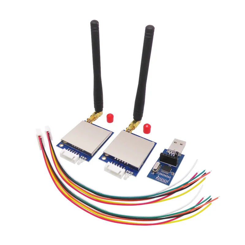 

2pcs/lot 2km 500mW TTL/RS232/RS485 port wireless data transceiver module kit (SV651 +antennas + usb bridge board)