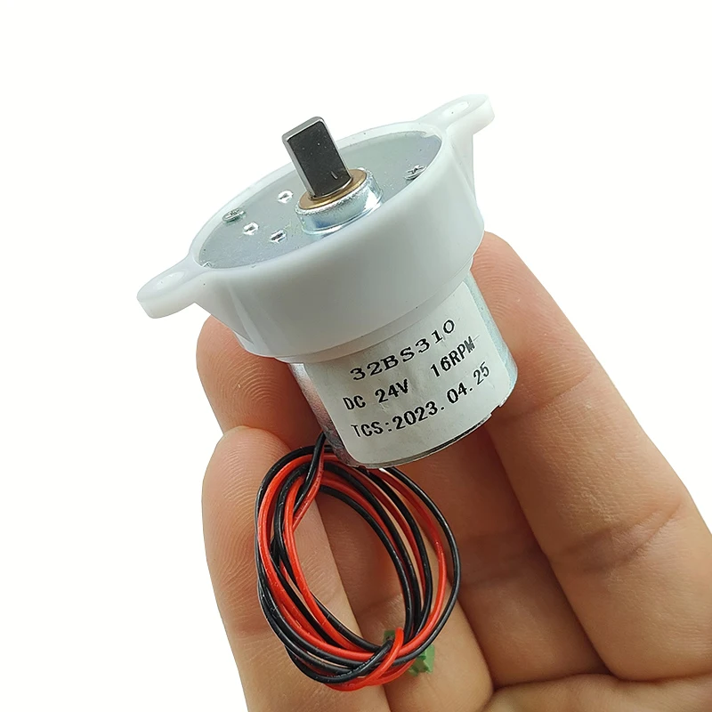 

32BS310 Mini 32mm Metal Gearbox Gear Motor DC 6V-24V 16RPM Slow Speed Large Torque Flat Shaft DIY Electric Valve Hobby Toy Model