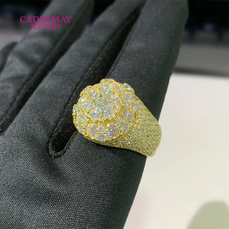 Hiphop Jewelry Moissanite Championship Ring Pinky Ring 925 Silver Iced Out VVS Moissanite Ring Men for Gift Party Wedding view 4