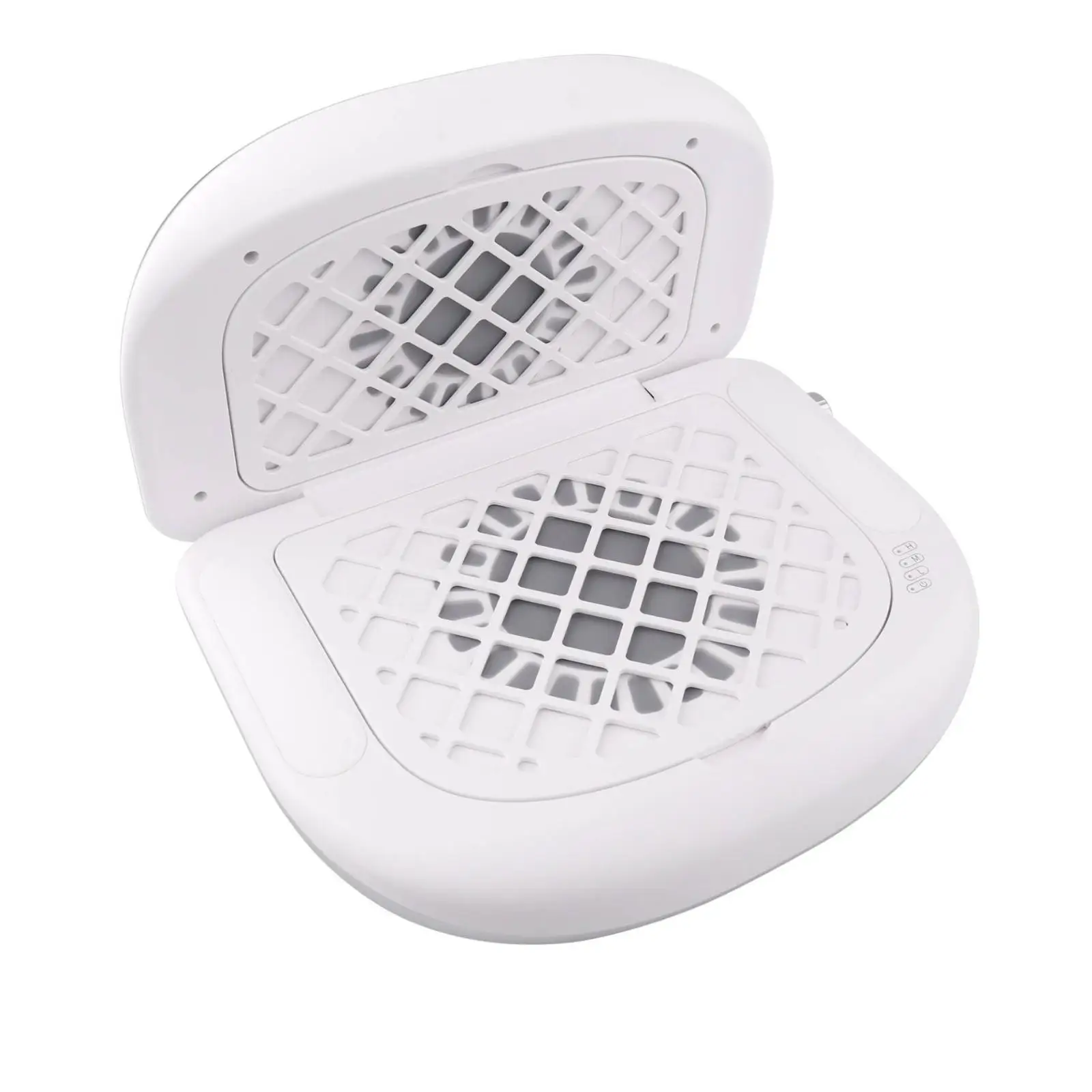 White Foldable Nail Dust Suction Machine Tabletop ABS with Adjustable Power for Home Nail Desk