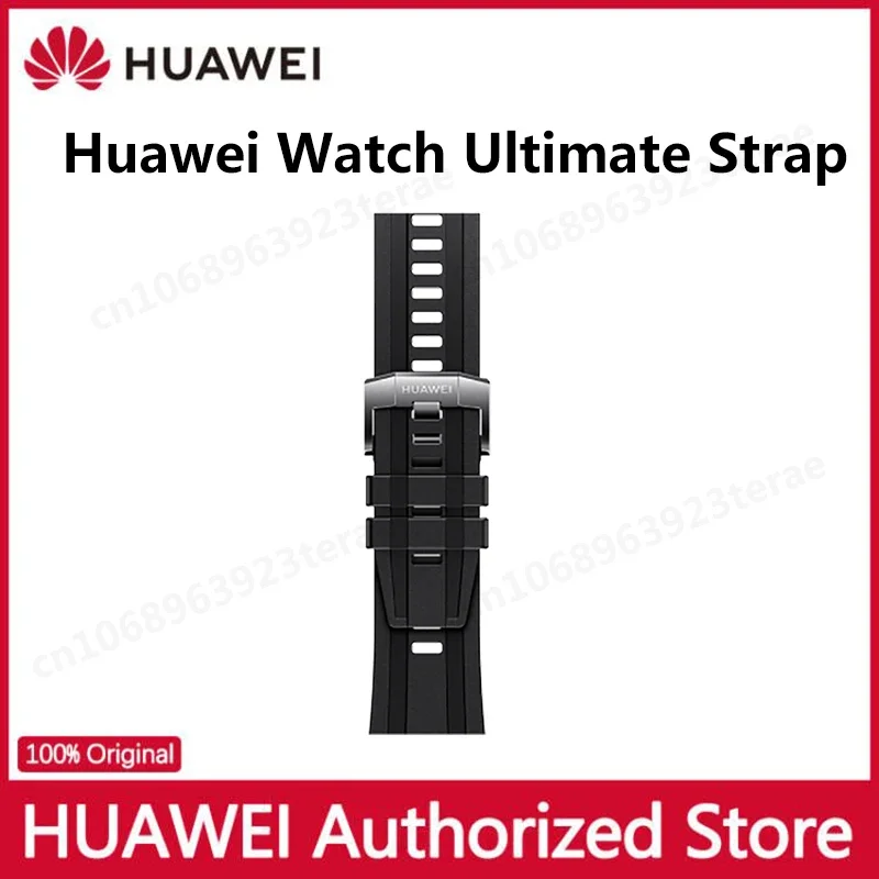 HUAWEI WATCH Ultimate Black Nitrile Rubber Original Strap New Sport Replacement Wristband