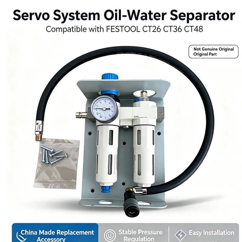 Not Original Replacement Servo Oil Water Separator Fits FESTOOL CT26 /36 /48 Dust Extractor Pressure Regulating Air Filter Assem