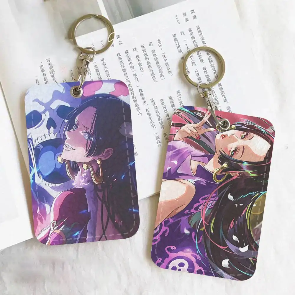 Anime-Charakter One Piece Boa Hancock Halter, geeignet für Bankkarten, U-Bahn- und Buskarten, Geldbörse, Kartenetui, Ausweishalter, Schlüsselanhänger