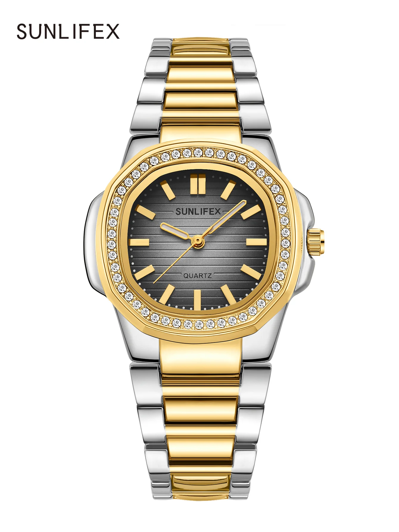 ساعة يد كوارتز نسائية مربعة الشكل للنساء مقاومة للماء بحزام من الفولاذ المقاوم للصدأ ساعات نسائية هدية للعشاق Reloj