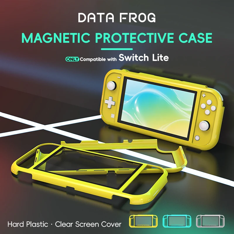 

Магнитный ударопрочный защитный чехол для Switch Lite, жесткий пластиковый корпус в стиле Armor с прозрачной акриловой защитой экрана HD.