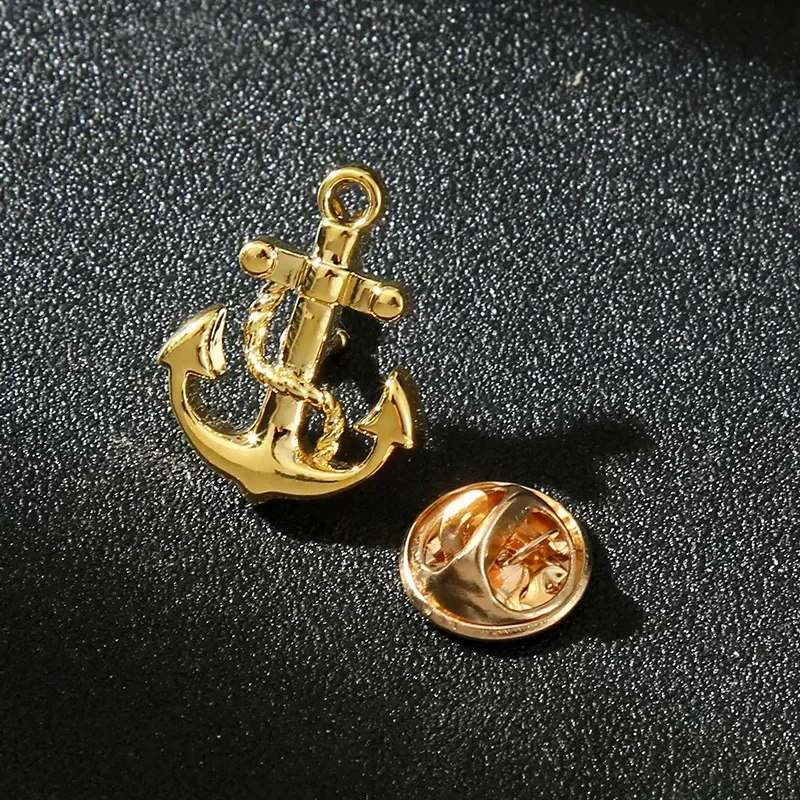 High-end Anchor Rudder Men\'s Cufflinks Personality Business French Shirts Cuff links Tie Clip Lapel Pin Navy Style Gifts for Men