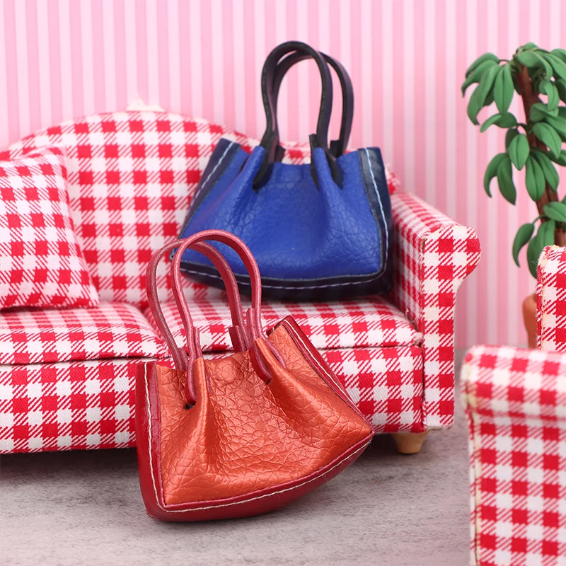 Borsa a mano in miniatura per casa delle bambole Borsa per bambola Mini borsa a tracolla Modello per bambini Fai finta di giocare Accessori per casa delle bambole giocattolo