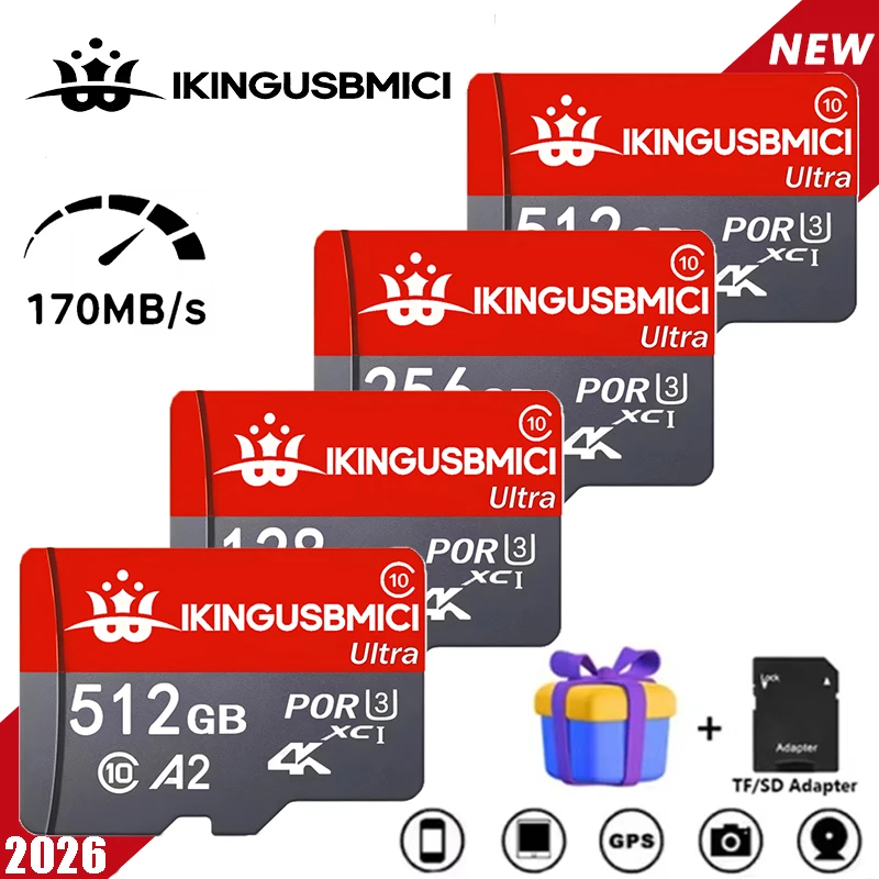 

Ultra High Speed Premium Memory Card and Micro SD Card SD Cards TF Cards Class 10 16GB/32GB/64GB/256GB for Gopro Camera