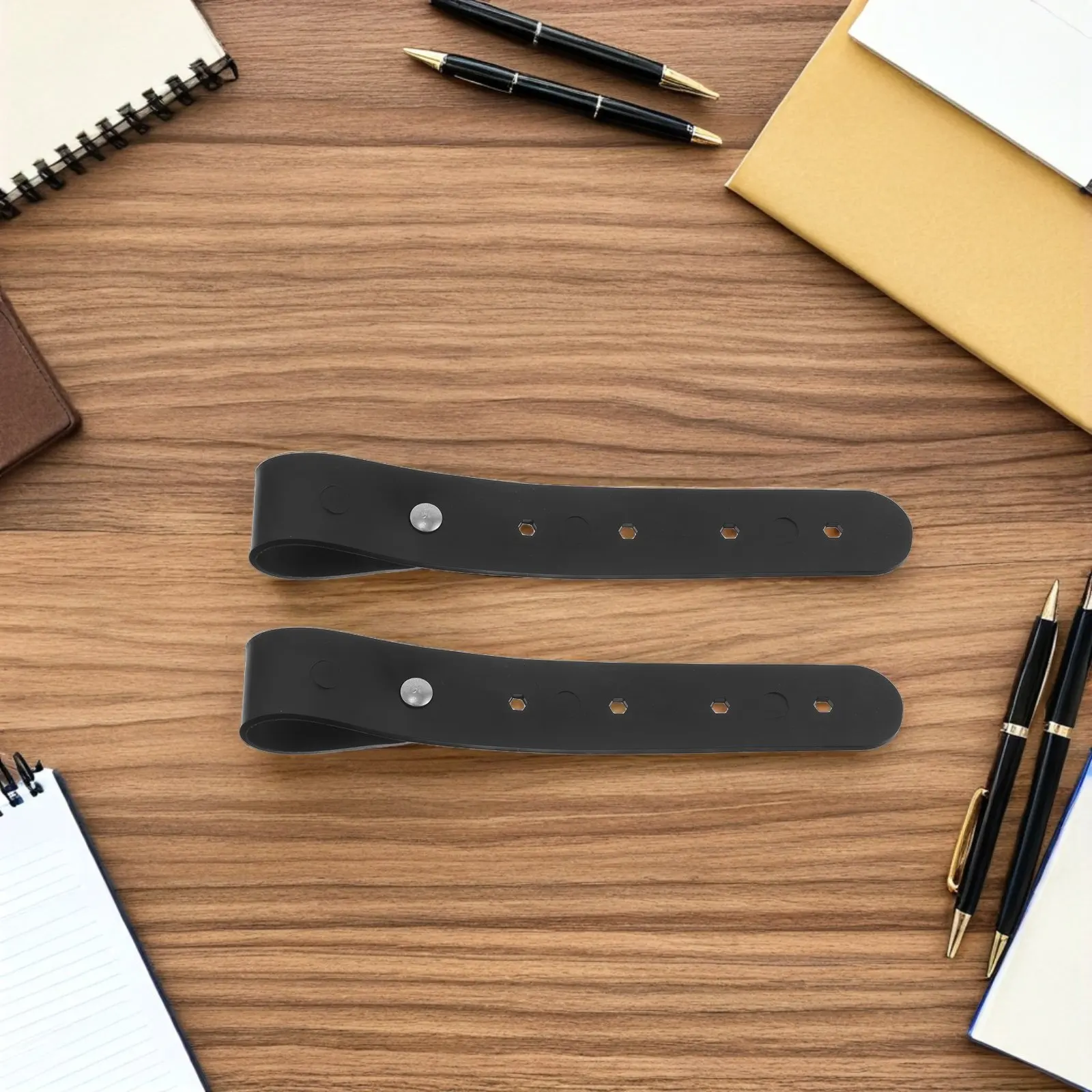 

1Pair PU Piano Lock Strap Adjustable Keyboard Stand Belt Secure Fastening for Electronic Keyboard Folding Stand