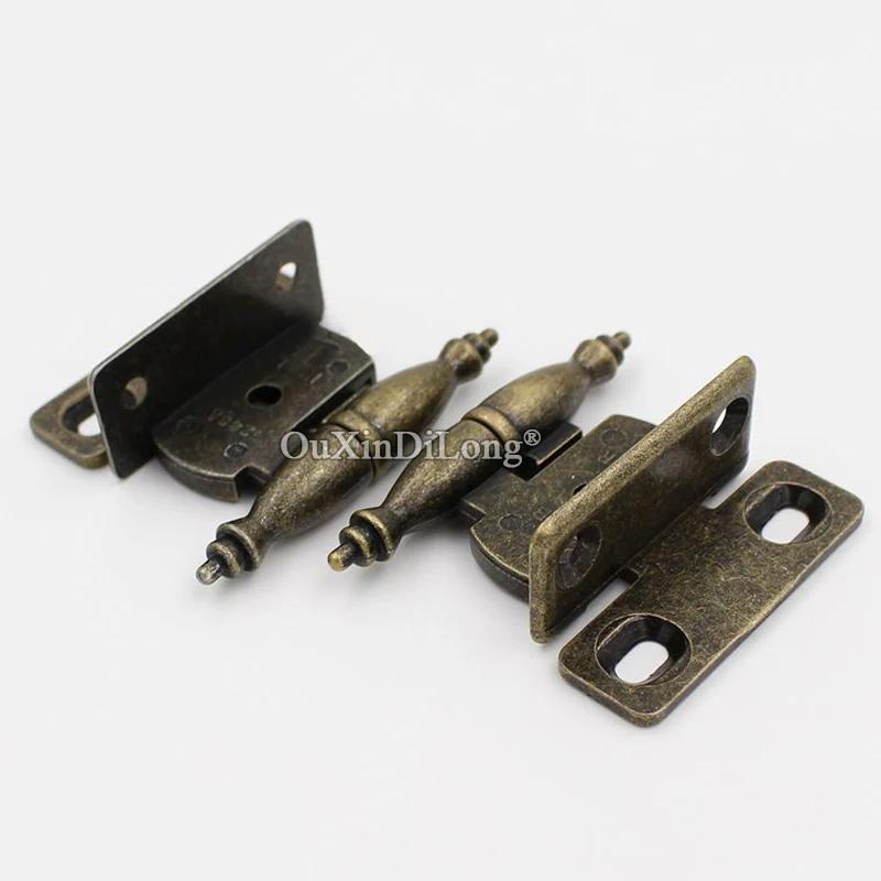 الرجعية 4 أزواج 2.5 ''مفصلات أثاث معدنية عتيقة خزانة خزانة خزانة خزانة مفصلات الأبواب مفصلات شاشة قابلة للفصل
