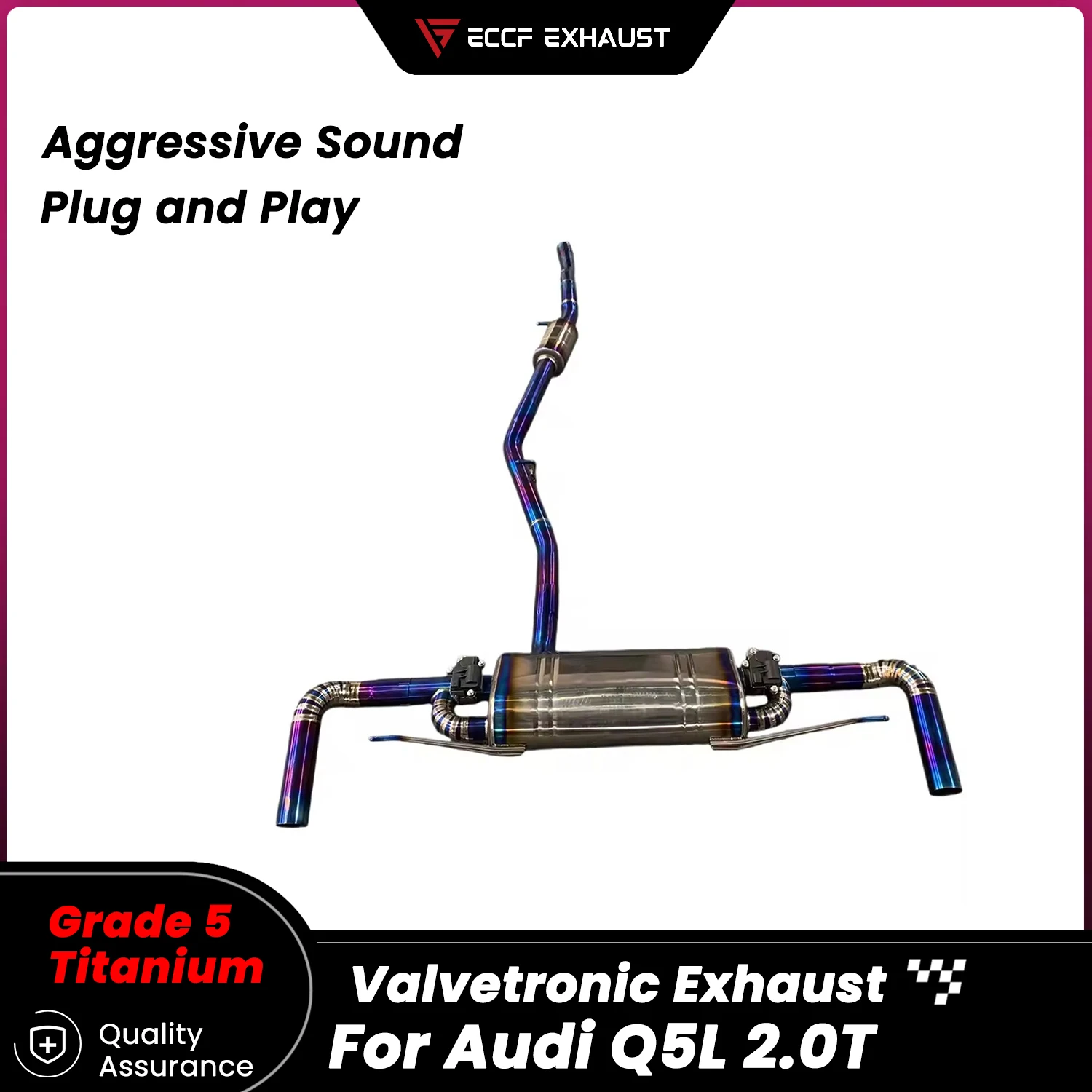 

Valvetronic Exhaust Sport Sound Titanium Catback Exhaust for Audi Q5L 2.0T Powerful Sound Performance