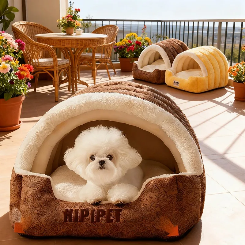 

1PC Autumn and Winter Cat Sleeping Bag Semi-enclosed Cat Nest Warm Small Medium and Large Dog Kennel Can Be Disassembled Washed